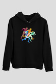 Atletizm - Athletics Baskılı Unisex Siyah Hoodie