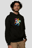Atletizm - Athletics Baskılı Unisex Siyah Hoodie