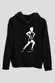 Atletizm - Athletics Baskılı Unisex Siyah Hoodie