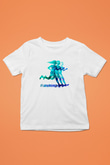 Atletizm Baskılı Unisex Beyaz Çocuk Tişört - Tshirt