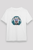 Atletizm Baskılı Unisex Beyaz Tişört - Tshirt