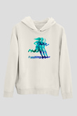 Atletizm Baskılı Unisex Ekru Hoodie