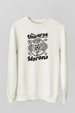 Atom Proton Nötron Eelektron Baskılı Unisex Ekru Sweatshirt