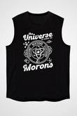 Atom Proton Nötron Eelektron Baskılı Unisex Kolsuz Siyah Tişört - Tshirt