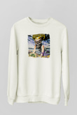 Atrophy Baskılı Unisex Beyaz Sweatshirt