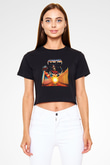 Atrophy Siyah Crop Top Tişört