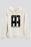Attack Attack Beyaz Unisex Kapüşonlu Sweatshirt