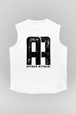 Attack Attack Beyaz Unisex Kolsuz Tişört
