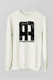 Attack Attack Beyaz Unisex Sweatshirt