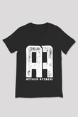 Attack Attack Siyah Unisex V Yaka Tişört