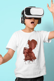 Attack On Titan Baskılı Beyaz Unisex Beyaz Çocuk Tişört - Tshirt