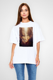 Attack On Titan Baskılı Beyaz Unisex Oversize Tişört - Tshirt