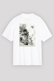 Attack On Titan Baskılı Beyaz Unisex Oversize Tişört - Tshirt