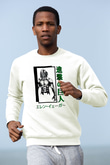 Attack On Titan Baskılı Beyaz Unisex Sweatshirt