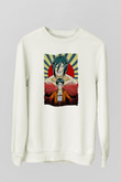 Attack On Titan Baskılı Beyaz Unisex Sweatshirt