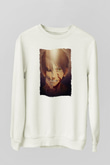 Attack On Titan Baskılı Beyaz Unisex Sweatshirt