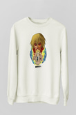 Attack On Titan Baskılı Beyaz Unisex Sweatshirt