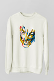 Attack On Titan Baskılı Beyaz Unisex Sweatshirt