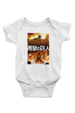 Attack On Titan Baskılı Unisex Siyah Bebek Body - Zıbın