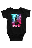 Attack On Titan Baskılı Unisex Siyah Bebek Body - Zıbın