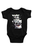 Attack On Titan Baskılı Unisex Siyah Bebek Body - Zıbın