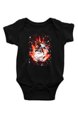 Attack On Titan Baskılı Unisex Siyah Bebek Body - Zıbın