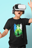 Attack On Titan Baskılı Unisex Siyah Çocuk Tişört - Tshirt