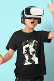 Attack On Titan Baskılı Unisex Siyah Çocuk Tişört - Tshirt