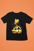 Attack On Titan Baskılı Unisex Siyah Çocuk Tişört - Tshirt