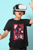 Attack On Titan Baskılı Unisex Siyah Çocuk Tişört - Tshirt