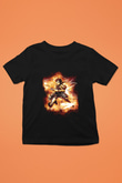 Attack On Titan Baskılı Unisex Siyah Çocuk Tişört - Tshirt