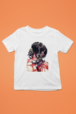Attack On Titan Baskılı Unisex Siyah Çocuk Tişört - Tshirt