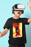 Attack On Titan Baskılı Unisex Siyah Çocuk Tişört - Tshirt