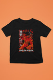Attack On Titan Baskılı Unisex Siyah Çocuk Tişört - Tshirt
