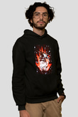 Attack On Titan Baskılı Unisex Siyah Hoodie