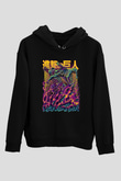 Attack On Titan Baskılı Unisex Siyah Hoodie