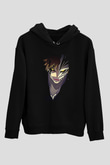 Attack On Titan Baskılı Unisex Siyah Hoodie