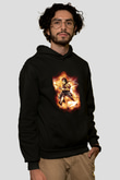 Attack On Titan Baskılı Unisex Siyah Hoodie