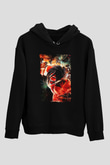 Attack On Titan Baskılı Unisex Siyah Hoodie