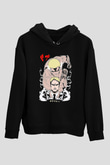 Attack On Titan Baskılı Unisex Siyah Hoodie