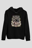 Attack On Titan Baskılı Unisex Siyah Hoodie