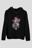 Attack On Titan Baskılı Unisex Siyah Hoodie