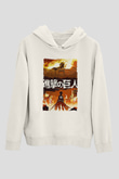 Attack On Titan Baskılı Unisex Siyah Hoodie