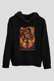 Attack On Titan Baskılı Unisex Siyah Hoodie