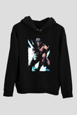 Attack On Titan Baskılı Unisex Siyah Hoodie