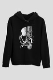 Attack On Titan Baskılı Unisex Siyah Hoodie