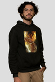 Attack On Titan Baskılı Unisex Siyah Hoodie