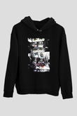 Attack On Titan Baskılı Unisex Siyah Hoodie