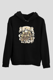 Attack On Titan Baskılı Unisex Siyah Hoodie
