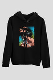 Attack On Titan Baskılı Unisex Siyah Hoodie
